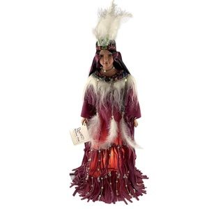 NWT VTG Duck House Heirloom Dolls Night Light Lamp - AMADARY 18" Native American